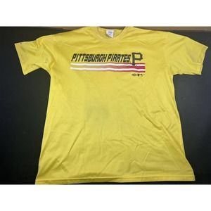Vintage 1997 Majestic Pittsburgh Pirates Yellow Jersey Shirt Size XL Made In USA